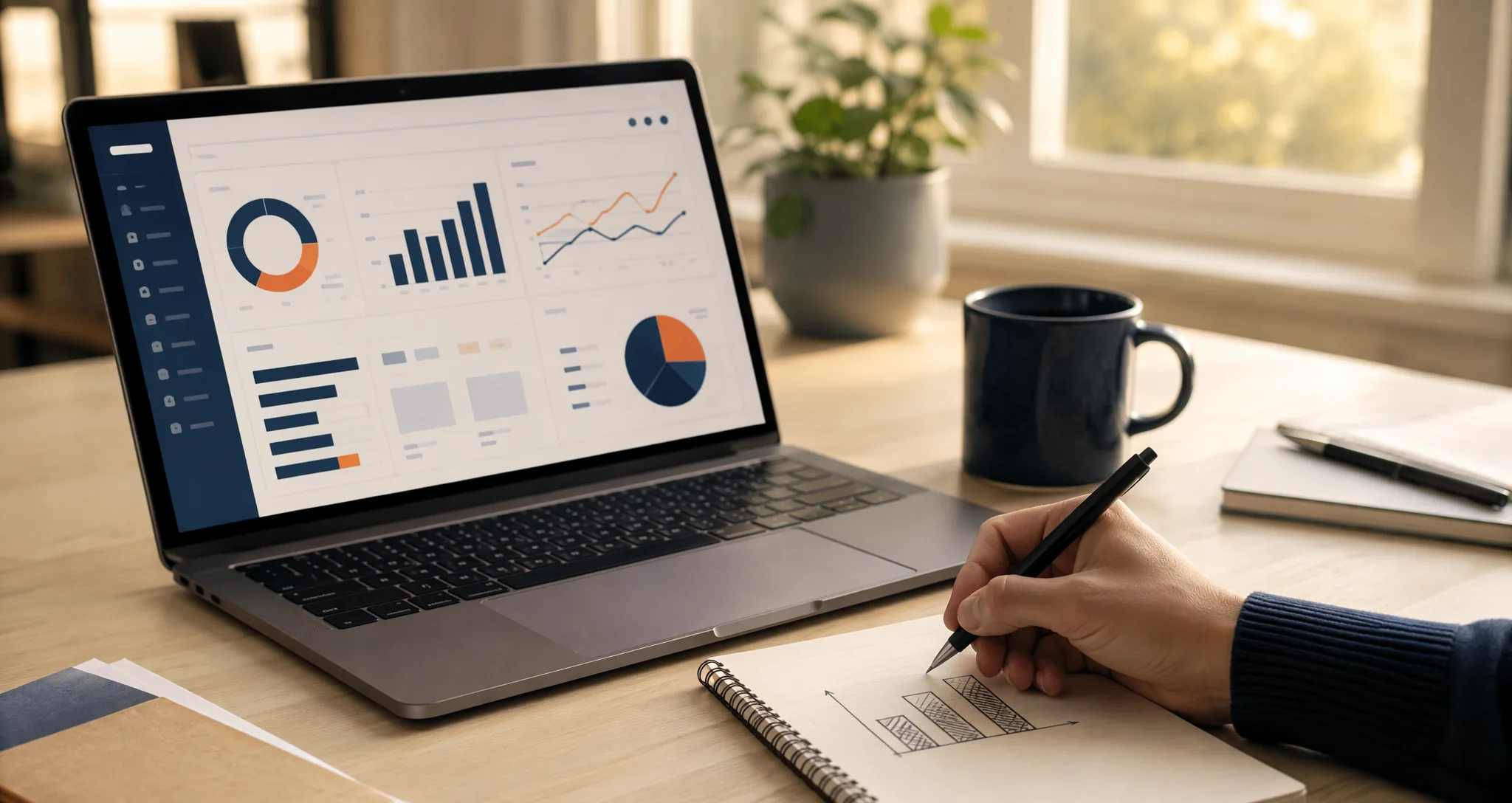 Analyst reviewing operational data to find AI use cases